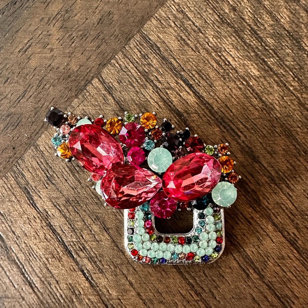 Colorful Rhinestone Brooch - Picture 6 of 6